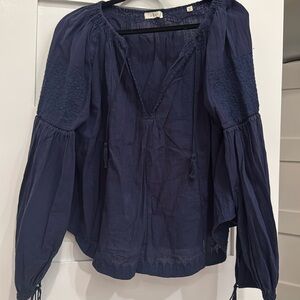 Doen navy loose soft cotton top.